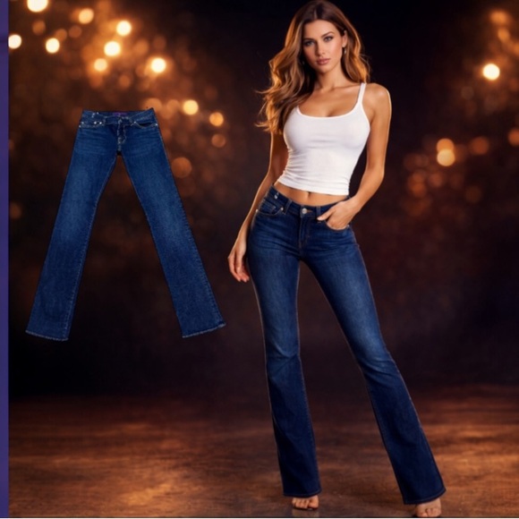 Victoria Beckham Denim - Victoria Beckham dVb Straight Leg Premium Denim Jeans 26x34 LNWO Tags